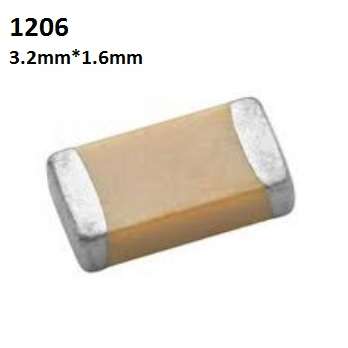 خازن مولتی لایر سرامیکی 68 پیکو فاراد smd سایز 1206)