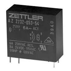 رله ZETTLER کتابی دوبل 12v/6A G2R-2-DC12