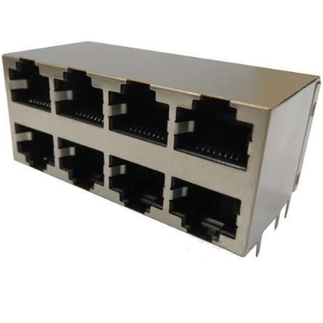 جک شبکه RJ45 8p8c رو بردی 8 تایی