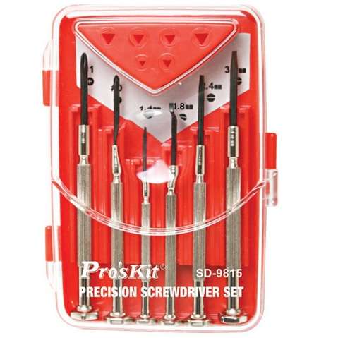 ست پیچ گوشتی ساعتی 6 تایی proskit مدل sd-9815 - تصویر 2