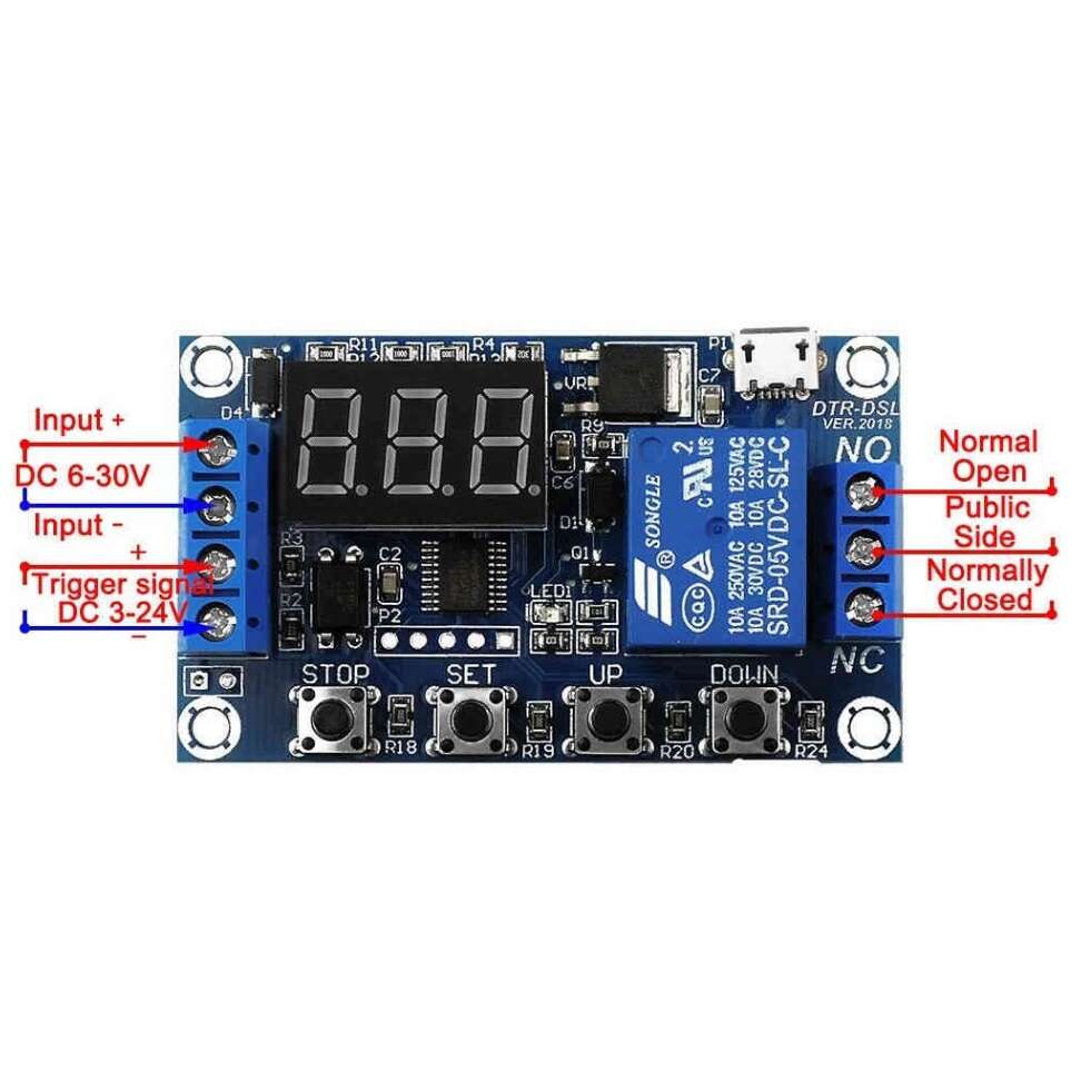ماژول تایمر timer دیجیتال با رله JZ801 - تصویر 4