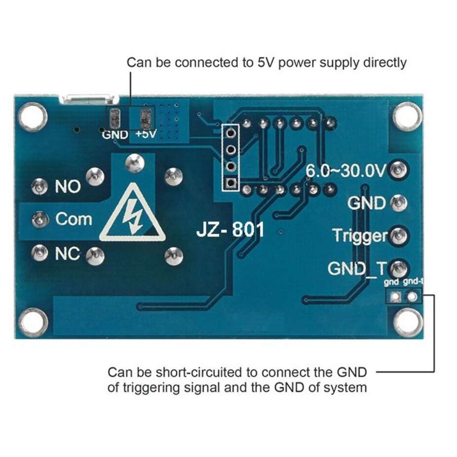 ماژول تایمر timer دیجیتال با رله JZ801 - تصویر 6