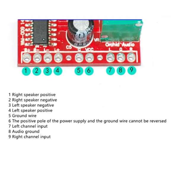 برد ماژول امپلی فایر با چیپ PAM8406 2x5W دارای ولوم - تصویر 3