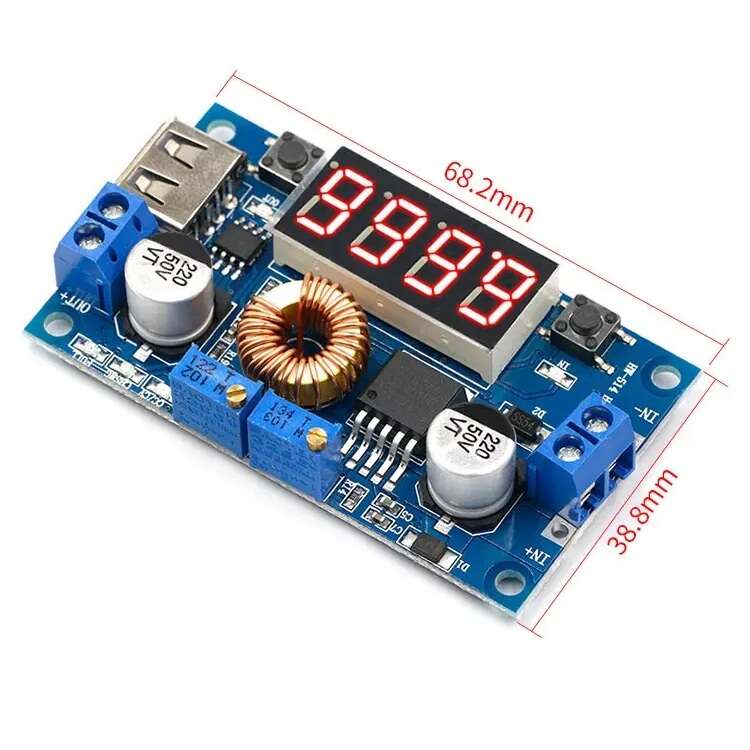 ماژول کاهنده XL4015 CC-CV با نمایشگر ولتاژ