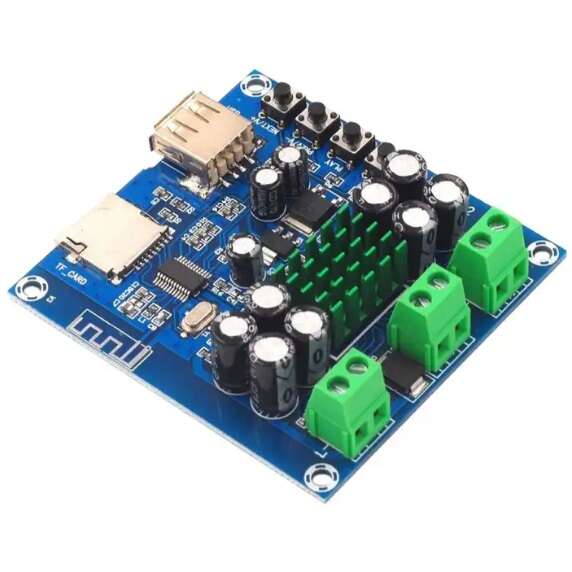 امپلی فایرمدل XH-M422 با توان 2x50 وات با ورودی بلوتوث TF-Card و USB با ولتاژ کاری 12 تا 24 ولت - تصویر 3